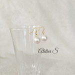 【オーダー制作品 再販5】一粒コットンパールピアス(8mm)