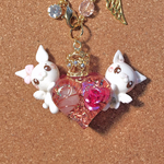 桃色プリンセス♡オルゴナイト×エンジェルズ(ハナコとユイコ)バッグチャーム