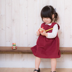 ママとお揃い＊赤いピンタックワンピース