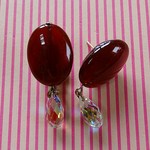 ☆長島さま☆赤メノウとスワロのクラシカルピアス
