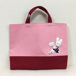 うさぎのアップリケ付きレッスンバッグno.25