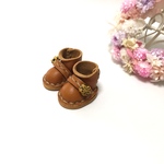 ＊送料無料＊【再販】mini☆miniシリーズ ミニチュアショートブーツ⑭（花&キャメル)
