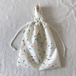 【オーダー品】ペンギンさんの持ち手つき巾着袋