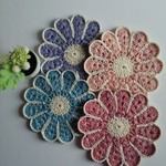 4枚セット  お花のコースター ☆デイジー　 
