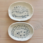 すやすやハリネズミ 豆皿【再販】
