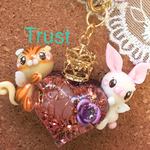 紫色プリンセス♡オルゴナイト×エンジェルズ(ぷにと桜)バッグチャーム