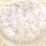 【再販】 【日本製】フープピアスにもオススメ 大きめサイズ  紫陽花造花  ホワイト&薄ブルー系カラーグラデーションカラー 〜素材感が柔らかめお花シリーズ〜