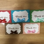 小さなthankyouメッセージカード　リボン付き