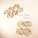 【大容量】【樹脂製】水風船柄パーツ  ホワイトカラー   夏アクセサリー補材  10個入り
