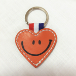 大人可愛い♡ニコちゃんハート キーホルダー バッグチャーム レザー