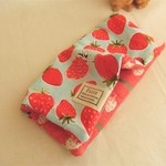 数量限定*６重ガーゼ大判ハンカチ*空色strawberry