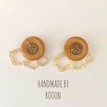 1点もの♡GOLDスクエア&アンティークボタン 