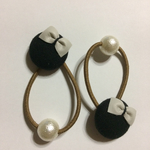 [再販] ワンポイント🎀リボン小さなくるみヘアゴム２本set