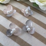 スプラッシュピンクの紫陽花ピアス  イヤリング