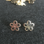 フラットピアス  フラワーモチーフ【20個10セット】