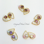 【sale】レジンのミニしずく型ピアス    