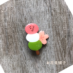 お花見団子のブローチ