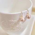 桜色コットンパールの一粒ピアス