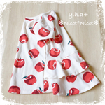 【3ちびママ様 ご予約品】size90＊りんご🍎後ろフリルT 