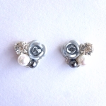 磨きpearl ×  roseピアス/イヤリング