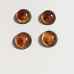 ４個14mm カボション ラウンド 琥珀 
