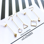 ◯△□  星 ハートのシンプルロングピアス