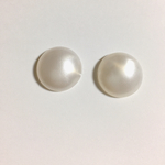 18mm カボション ドイツ アクリル ラウンド パールホワイト