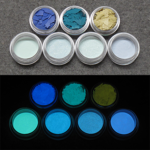 【LumickColor　ルミックカラー　蓄光顔料】2015夏色セット　７色セット（瑠璃色・花緑青・鶯色(ラメ入)・翡翠色・水浅葱(ラメ入)・秘色(ラメ入)・瓶覗）