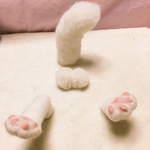 飛び込み猫マグネット(白猫