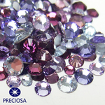 【プレシオサ】チェコ製 ラインストーン PRECIOSA フラットバック パープル系ミックス　たっぷり150粒入り