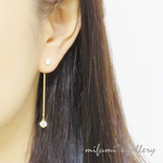 ダブルジルコニアピアス