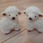 ＊受注生産＊羊毛フェルト☆ふんわりひつじ☆ペア☆にっこり