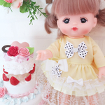 メルちゃん フリフリ リボンイエローワンピース ドレス風