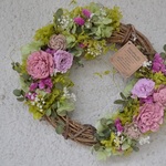 spring ガーデンローズのwreath