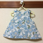 レトロなお花のチュニックワンピース