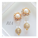 ♢ヴィンテージゴールドビジューピアス/イヤリング♢♡400