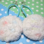 シャーベットカラーのふわもこヘアゴム〔2個セット〕〔送料無料〕