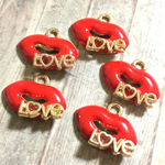 リップ LOVE チャーム 5個セット