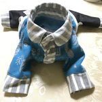 フルオーダー メルヘン柄ジャガードニットパンツ付き 犬服 ドッグウェア ワンコ服