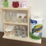 大き目キッチンラック・ペーパーホルダー　ナチュラル