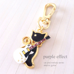ギターにゃんこのキーホルダー レスポール大
