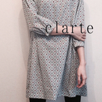    【送料無料】春物新作ブルー系柄チュニック