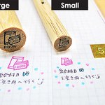 給料日　ボーナス　おこづかい　臨時収入のスケジュールはんこ　大・小サイズ　アイコン　手帳用はんこ　