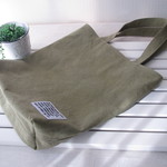 big tote カーキ　ウォッシュカラー８号帆布