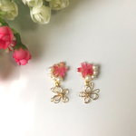 ☆和桜 パールと蝶のピアス☆