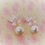 春＊桜のゆらゆらノンホールピアス