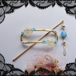 💕白雪姫💕カラー　マジェステ＆簪   彩りブルーホワイト