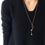 wave　long　necklace　