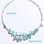 Aquamarine. 天然石アクアマリンネックレス