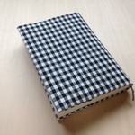 【SALE】ブックカバー　ギンガムチェック　文庫本サイズ